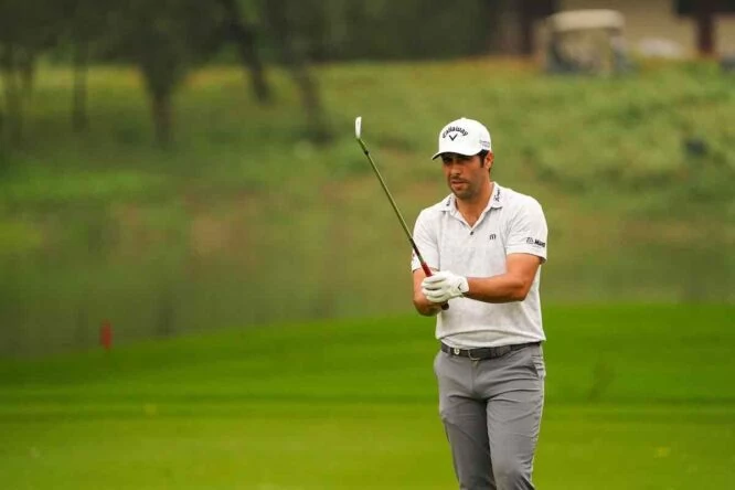 Adrián Otaegui, en el Volvo China Open. (© Golffile | Fran Caffrey)