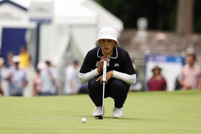 Amy Yang, líder del KPMG Women's PGA Championship a falta de 18 hoyos.