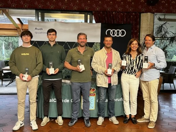 Los ganadores en el Real Club de Golf de La Coruña.