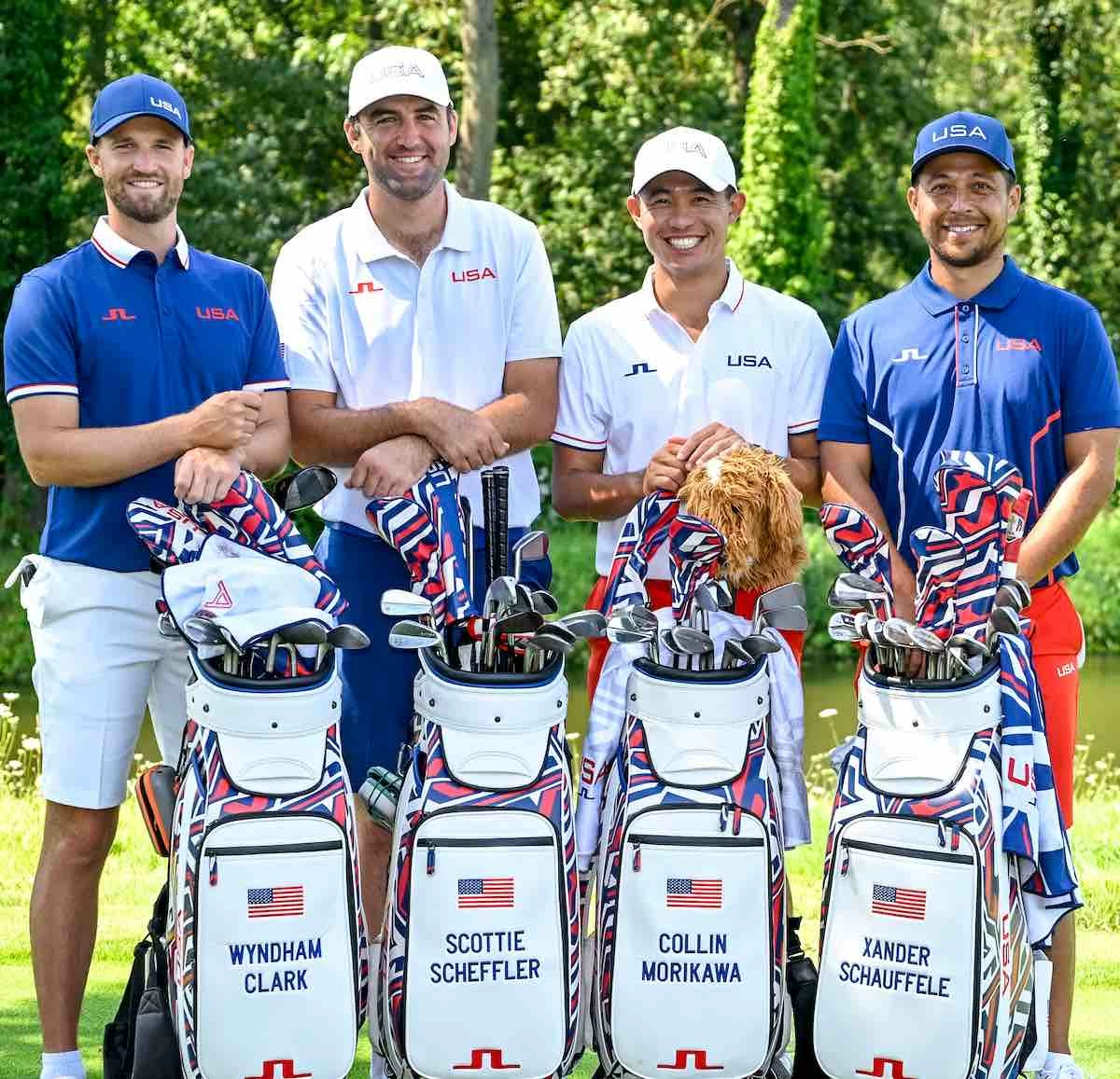 schefflermorikawaclarkschauffelejuegos24 El equipo americano de golf: Clark, Scheffler, Morikawa y Schauffele.