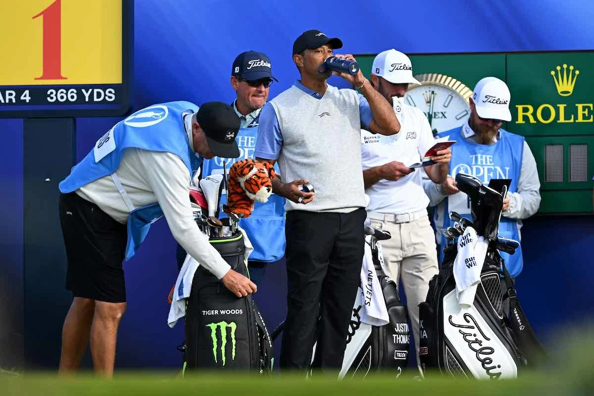 tigeropenpodcast24 Tiger Woods, en la ronda de prácticas de este lunes.