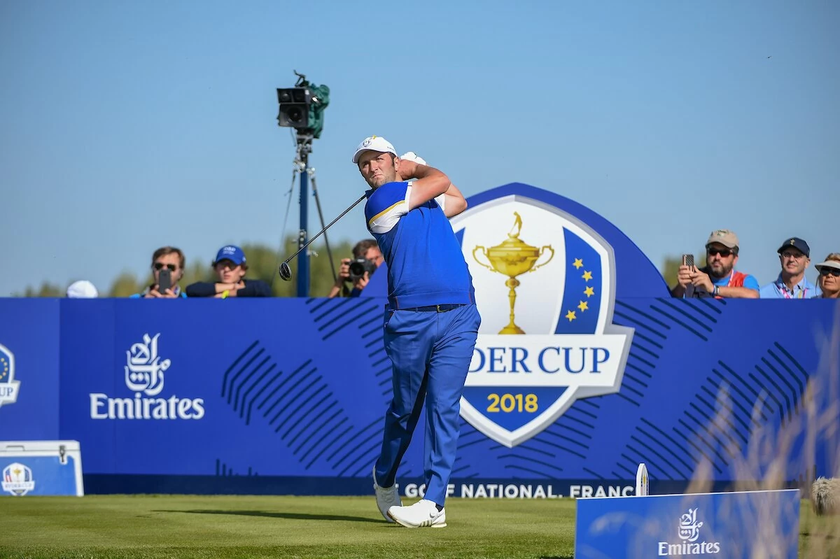 Ryder Cup Jon Rahm en los individuales del domingo de la Ryder Cup 2018. © Golffile | Ken Murray