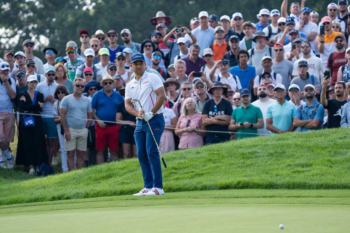 Olympic Men Golf Competition Paris 2024 Xander Schauffele during the second day of golf at the Paris 2024 Olympic Games. © Golffile | Stefano Di Maria