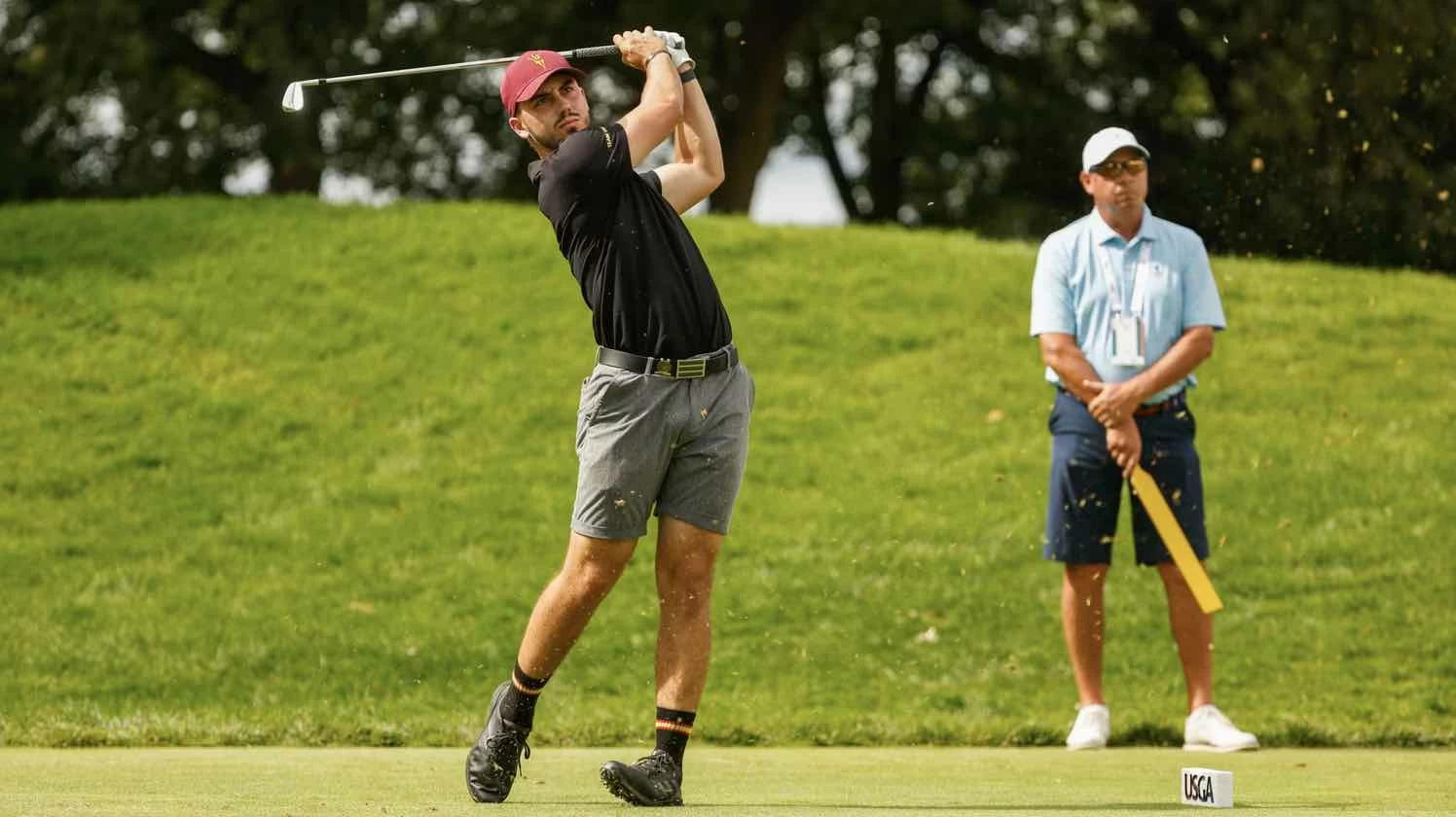Josele Ballester, durante su duelo de cuartos de final del US Amateur. Josele Ballester, durante su duelo de cuartos de final del US Amateur.