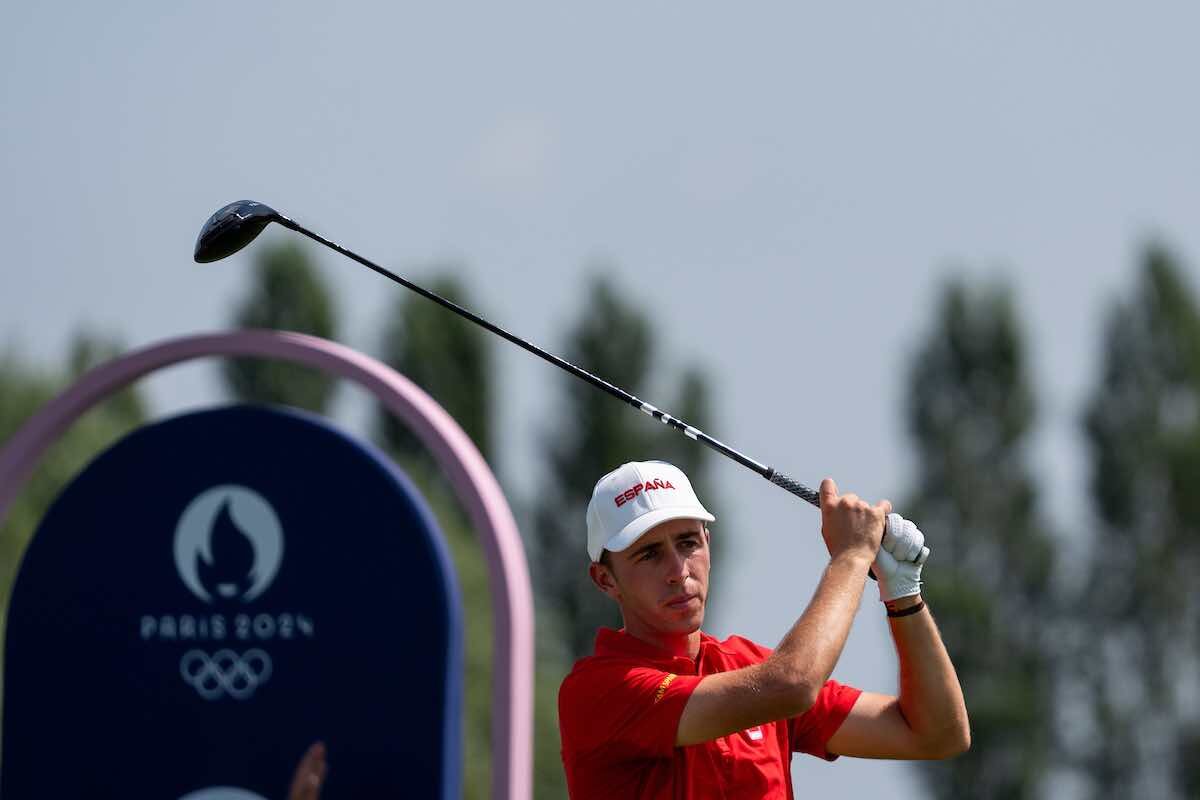 David Puig, during the first day of the Paris Olympics. (© Golffile | Stefano Di Maria)