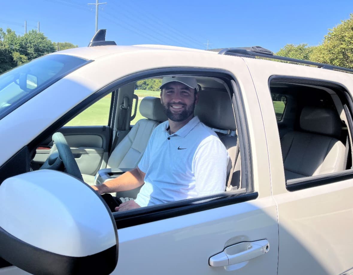 Scottie Scheffler, with the GMC Yukon