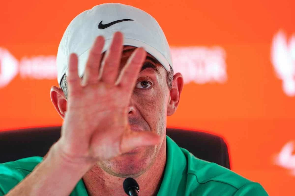 Rory McIlroy, durante su comparecencia ante los medios este miércoles en Abu Dhabi. (© Golffile | Fran Caffrey) Rory McIlroy, durante su comparecencia ante los medios este miércoles en Abu Dhabi. (© Golffile | Fran Caffrey)