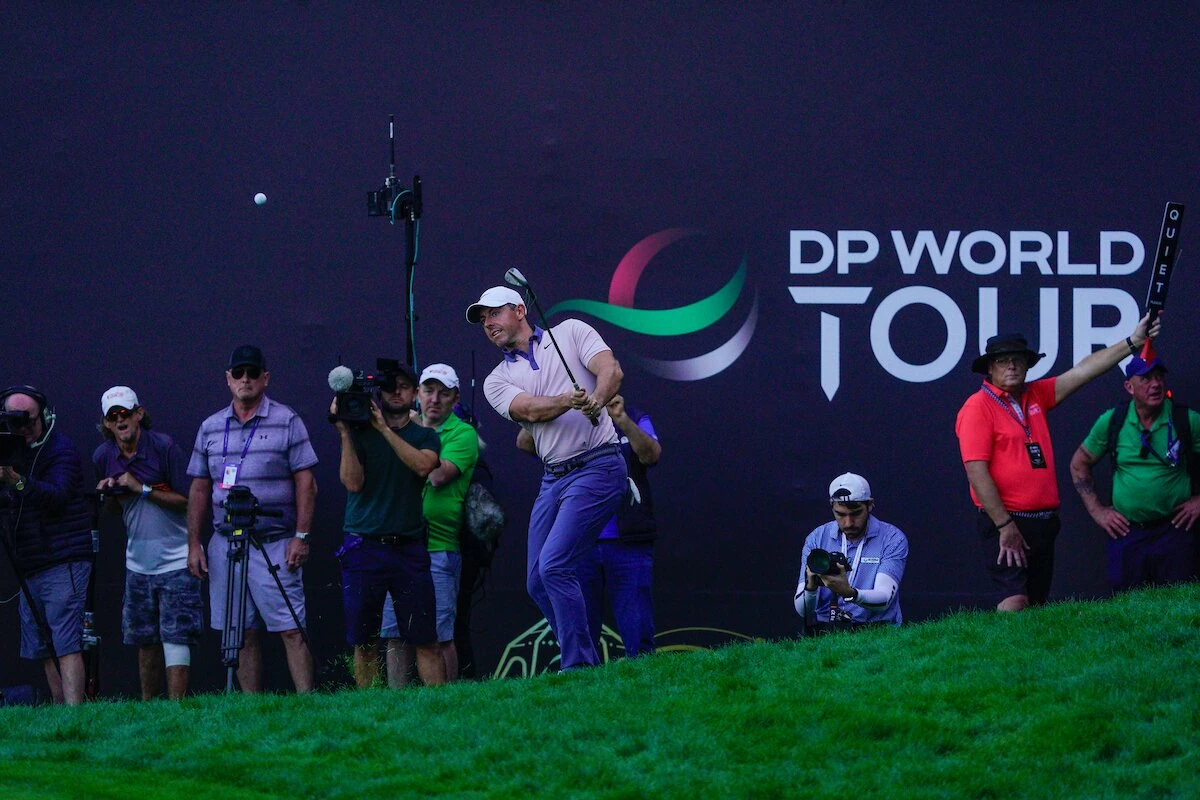 Hero Dubai Desert Classic 2025 Rory McIlroy on the 18th green at the Emirates Golf Club during day two of the 2025 Hero Dubai Desert Classic. © Golffile | Thos Caffrey