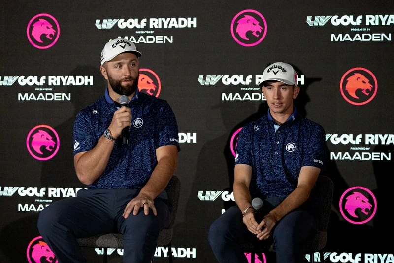 Jon Rahm, en rueda de prensa © LIV Golf Jon Rahm, en rueda de prensa © LIV Golf