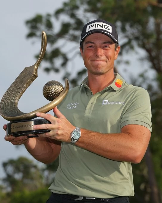 Hovland Valspar 2025 Viktor Hovland poses with the 2025 Valspar Championship winner's trophy. © PGA Tour