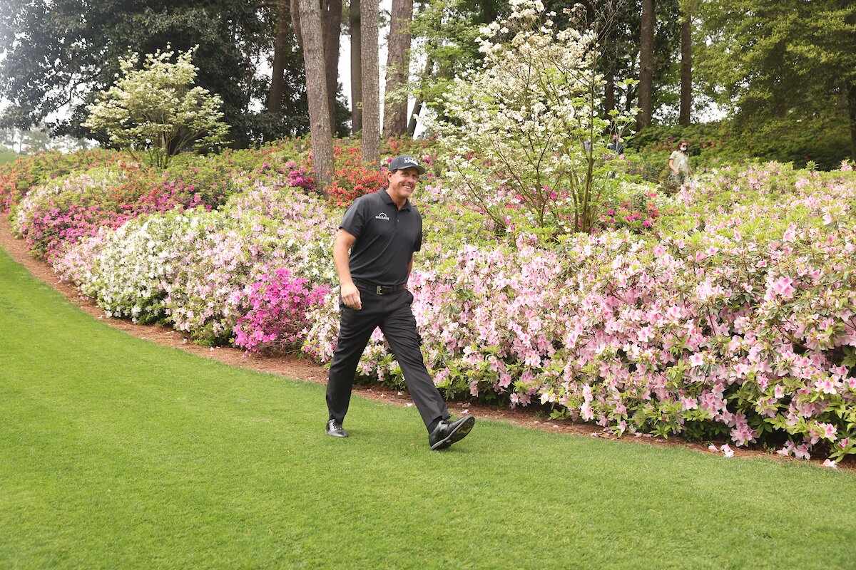 Phil Mickelson at Augusta National during the 2021 Masters. © Golffile | Scott Halleran