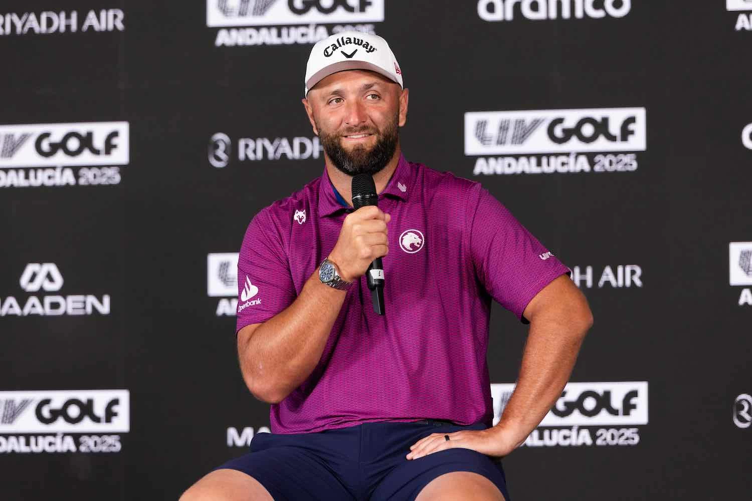 Jon Rahm, durante su comparecencia ante los medios en Valderrama este miércoles. (Photo by Chris Trotman/LIV Golf) Jon Rahm, durante su comparecencia ante los medios en Valderrama este miércoles. (Photo by Chris Trotman/LIV Golf)