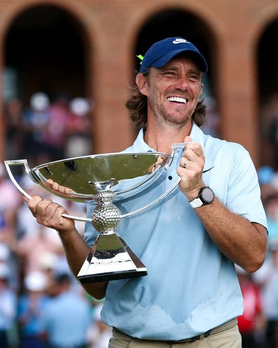 Tommy Fleetwood winner TOUR Championship 2025 Tommy Fleetwood poses with the 2025 TOUR Championship winner's trophy. © PGA Tour