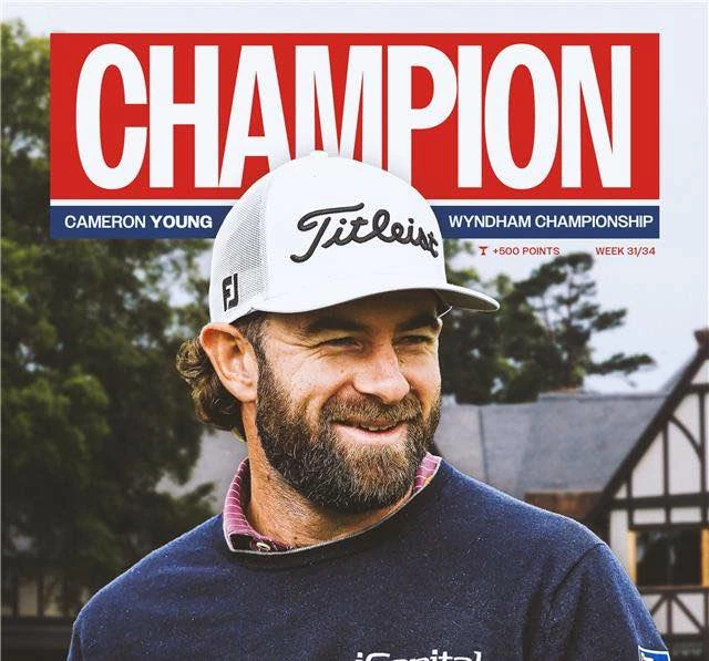 Cameron Young, campeón del Wyndham Championship. Cameron Young, campeón del Wyndham Championship.
