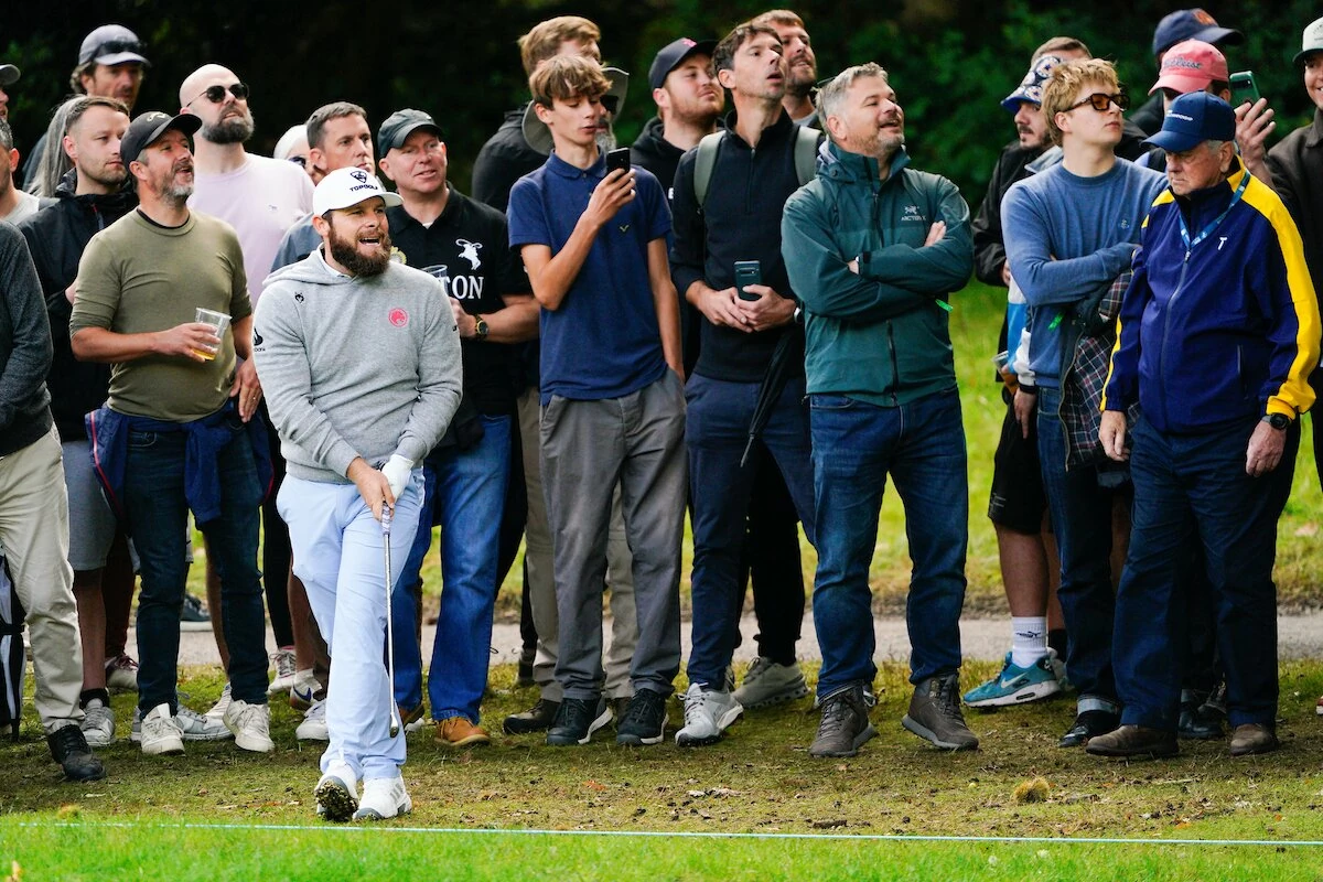 BMW PGA Championship 2025 Tyrrell Hatton on the third hole at Wentworth during the third round of the 2025 BMW PGA Championship. © Golffile | Thos Caffrey