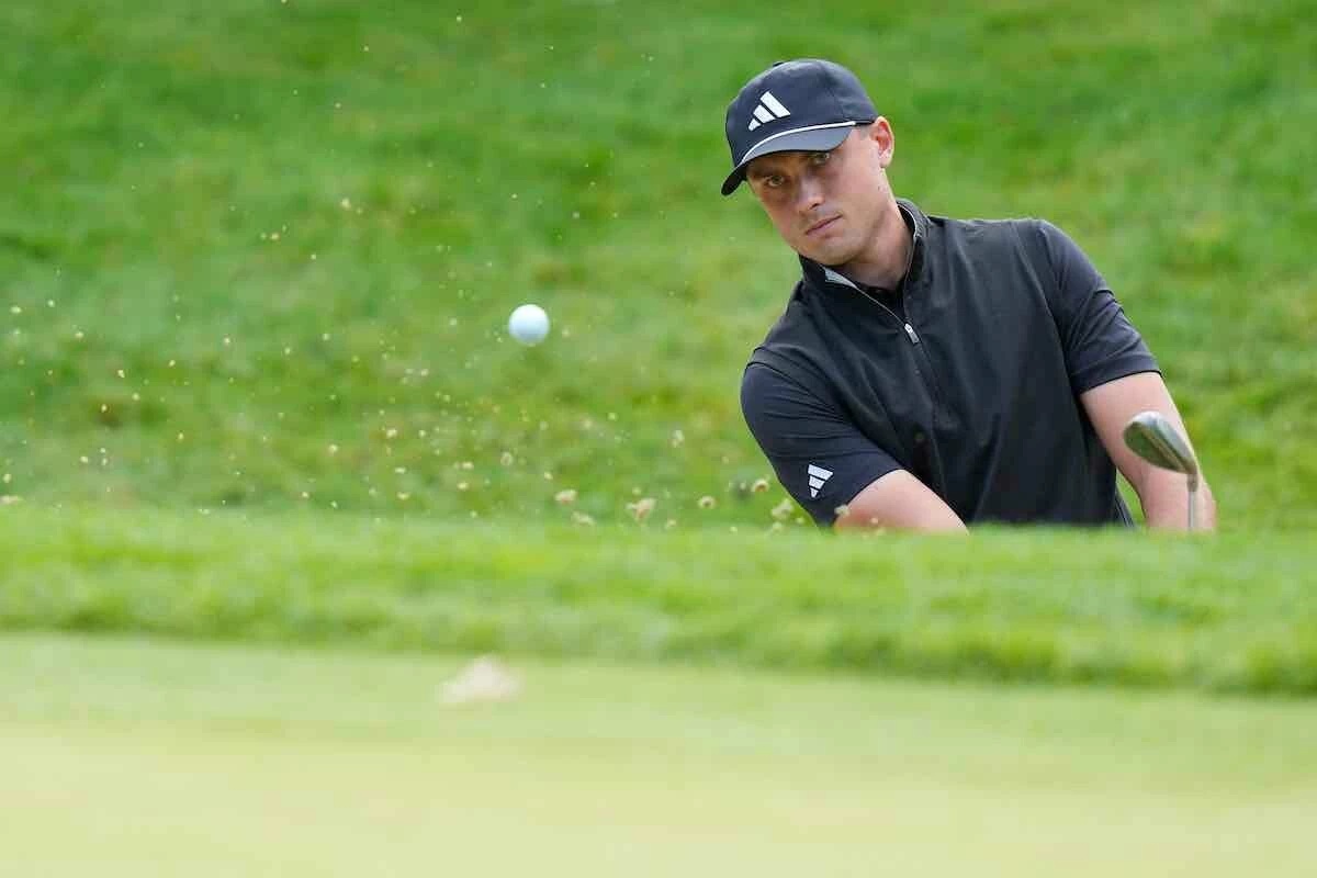 Ludvig Aberg, durante la primera ronda del BMW PGA Championship. (© Golffile | Steve Flynn) Ludvig Aberg, durante la primera ronda del BMW PGA Championship. (© Golffile | Steve Flynn)