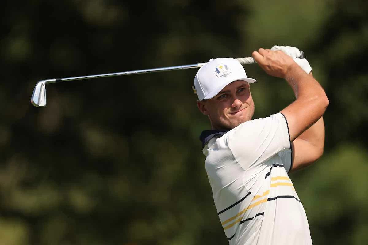 Ludvig Aberg, durante la sesión de de individuales de la Ryder Cup. (Photo by Michael Reaves/PGA of America) Ludvig Aberg, durante la sesión de de individuales de la Ryder Cup.
