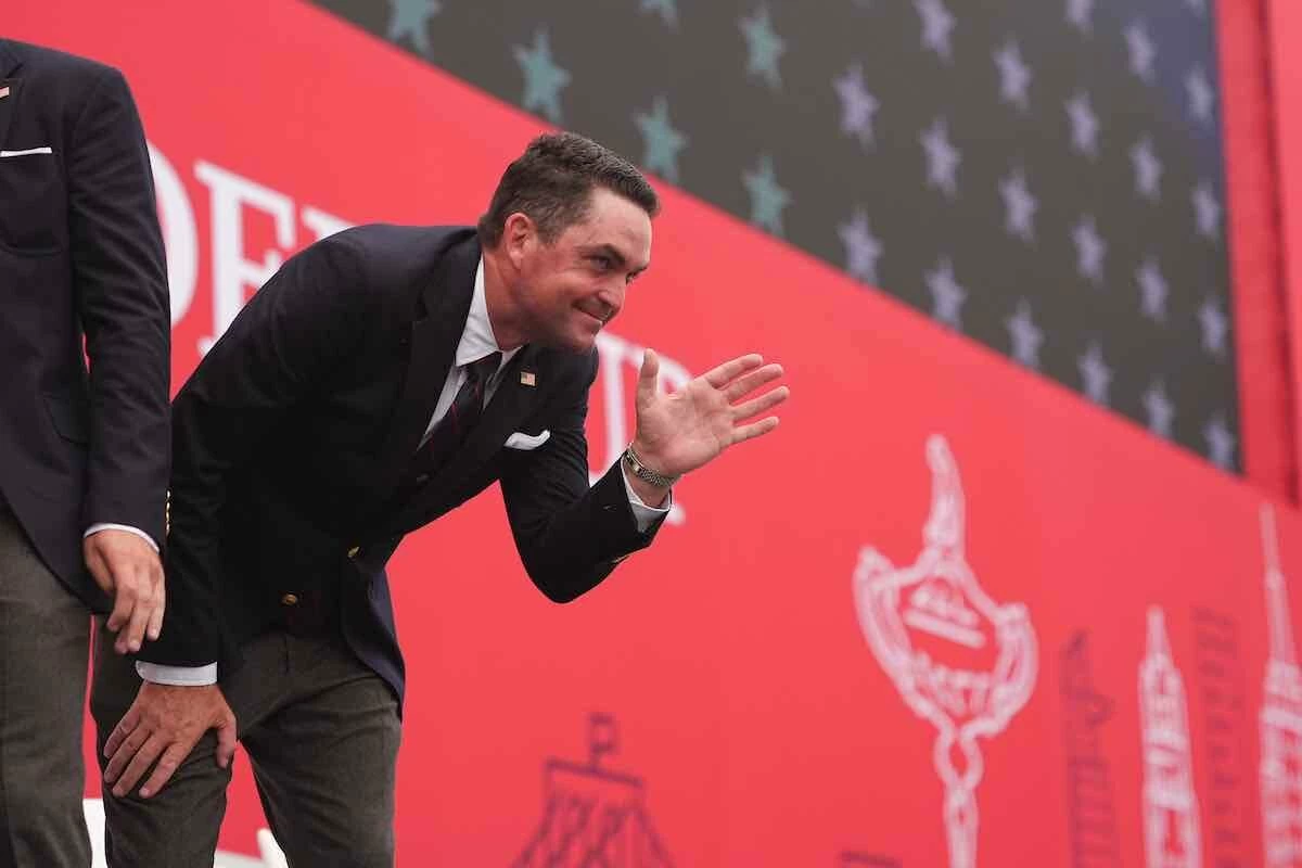 Keegan Bradley, durante la ceremonia de inauguración de la Ryder Cup. (Photo by Darren Carroll/PGA of America) Keegan Bradley, durante la ceremonia de inauguración de la Ryder Cup. (Photo by Darren Carroll/PGA of America)
