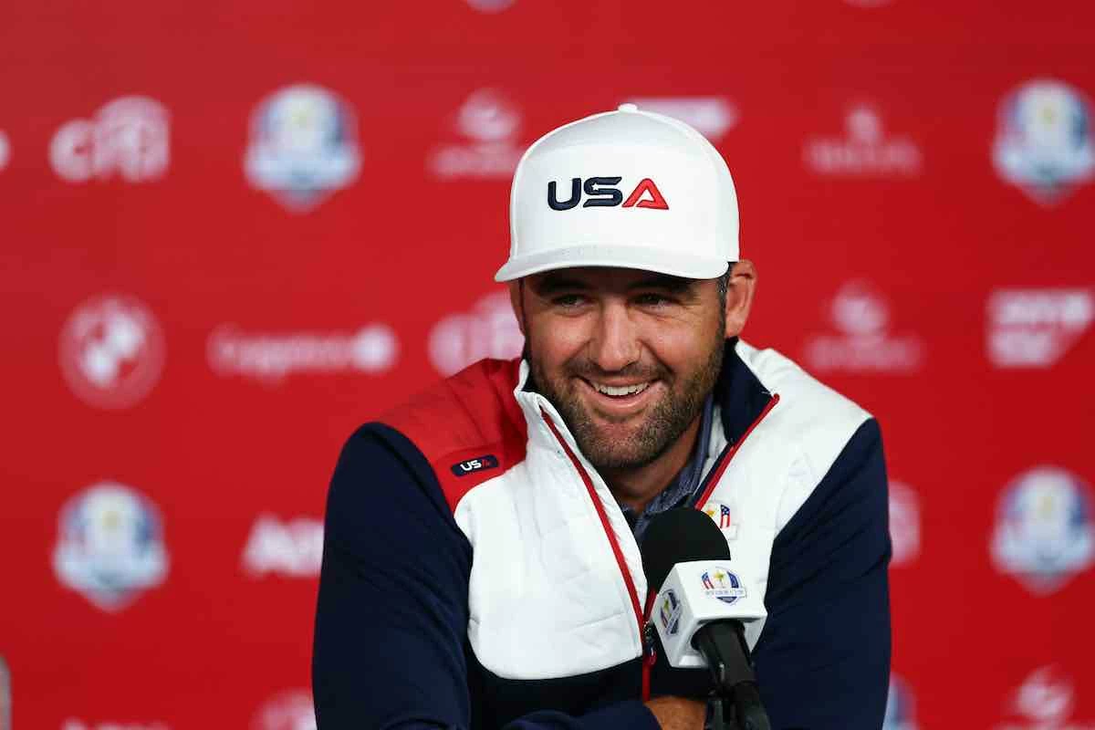 Scottie Scheffler, durante su atención a los medios en Bethpage este martes. (Photo by Maddie Meyer/PGA of America) Scottie Scheffler, durante su atención a los medios en Bethpage este martes.