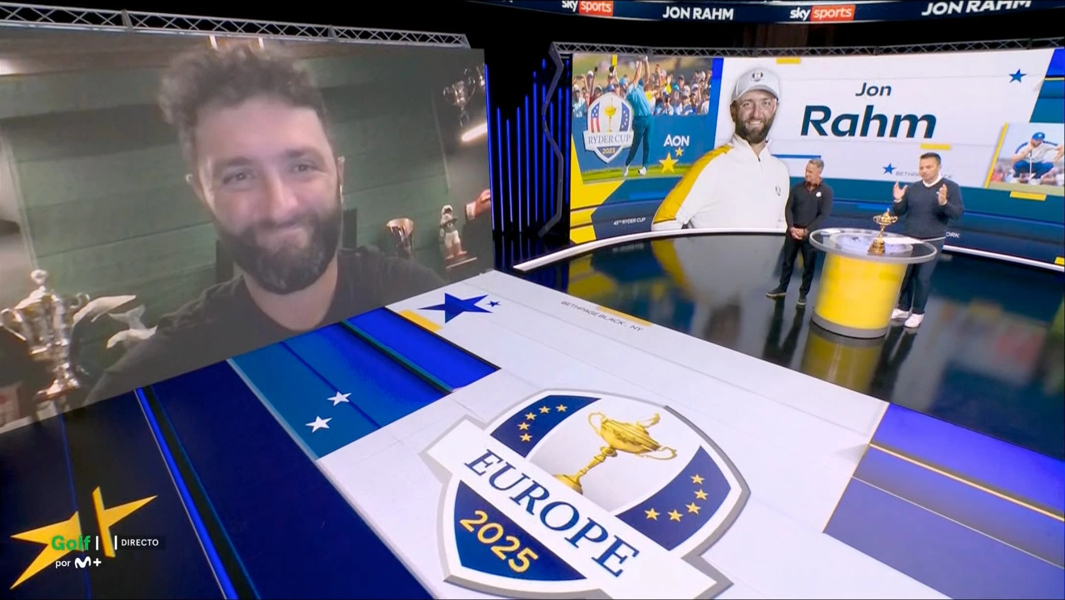 Jon Rahm interviene en las elecciones del capitán © Movistar Jon Rahm interviene en las elecciones del capitán © Movistar