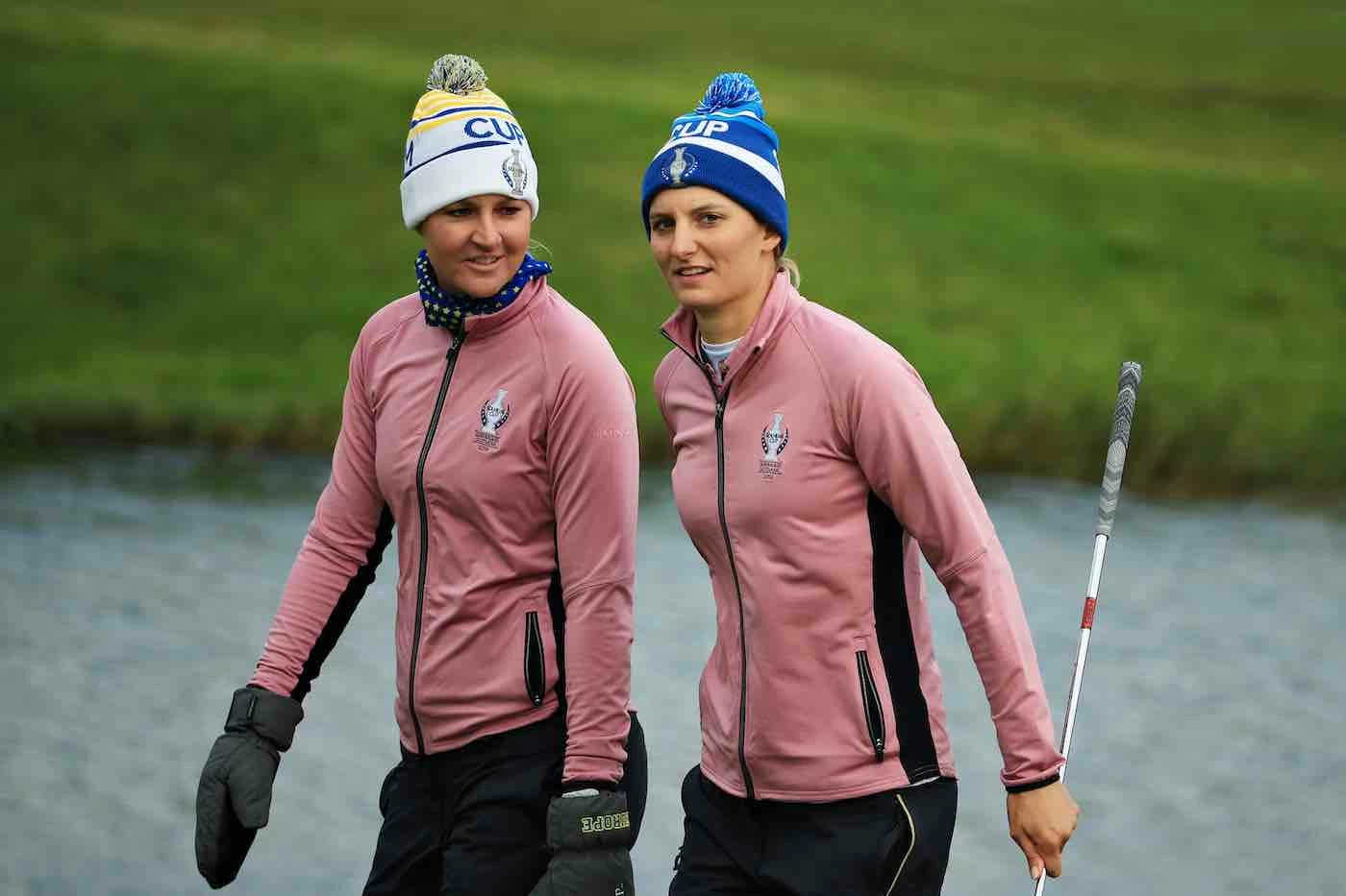Anne Van Dam y Anna Nordqvist, jugando el foursome de la Sokheim Cup 2019. (Photo by Andrew Redington/WME IMG/WME IMG via Getty Images) Anne Van Dam y Anna Nordqvist, jugando el foursome de la Sokheim Cup 2019,