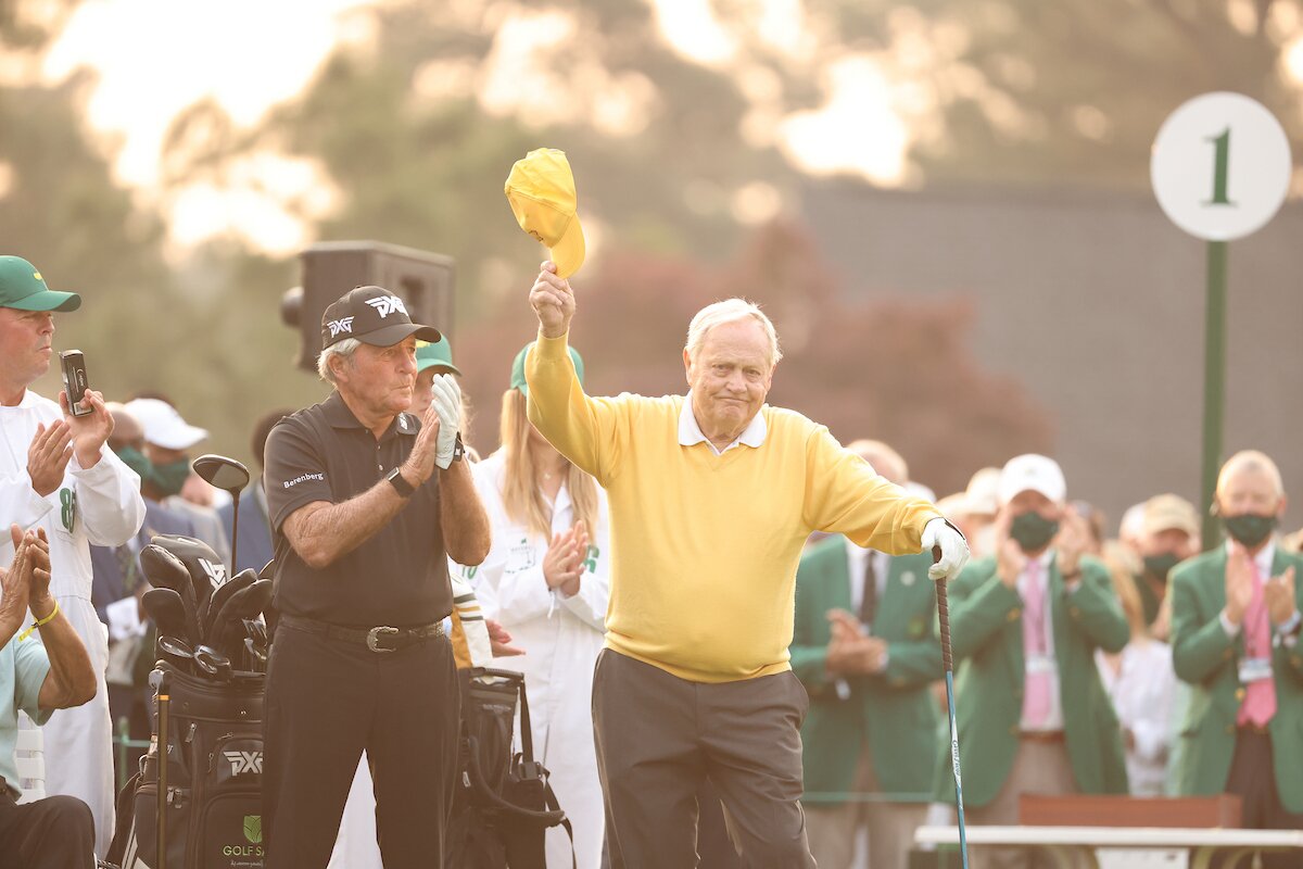 Gary Player and Jack Nicklaus en el Masters de Augusta 2021. © Golffile | Scott Halleran