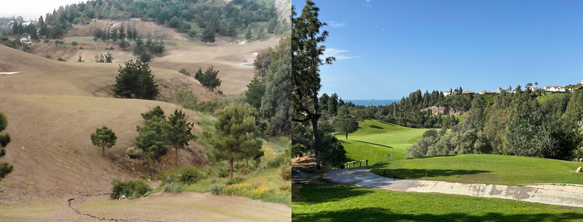 Evolución del hoyo 17 de Chaparral Golf