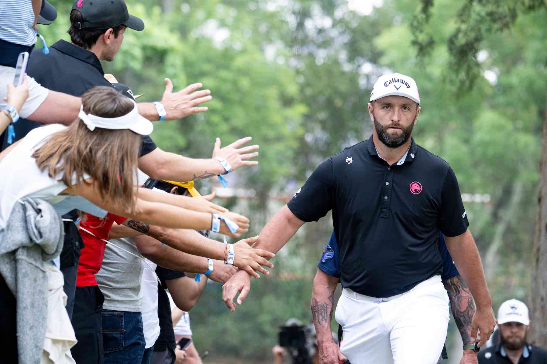 LIV Golf Mexico City - Final Round Jon Rahm saluda al público durante la última jornada el LIV Golf de México.