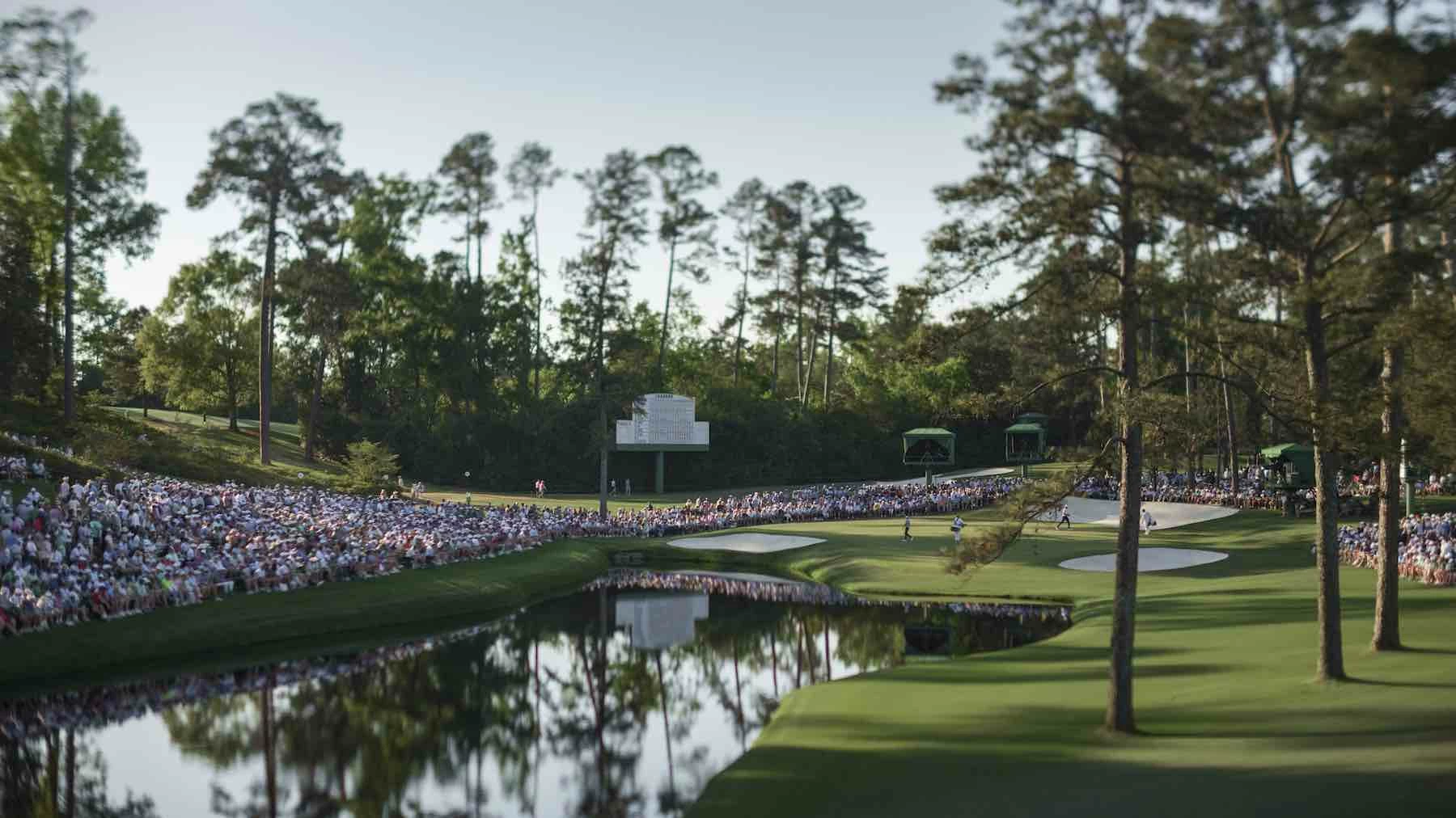 2026 Masters Tournament Hoyo 16 del Augusta National.