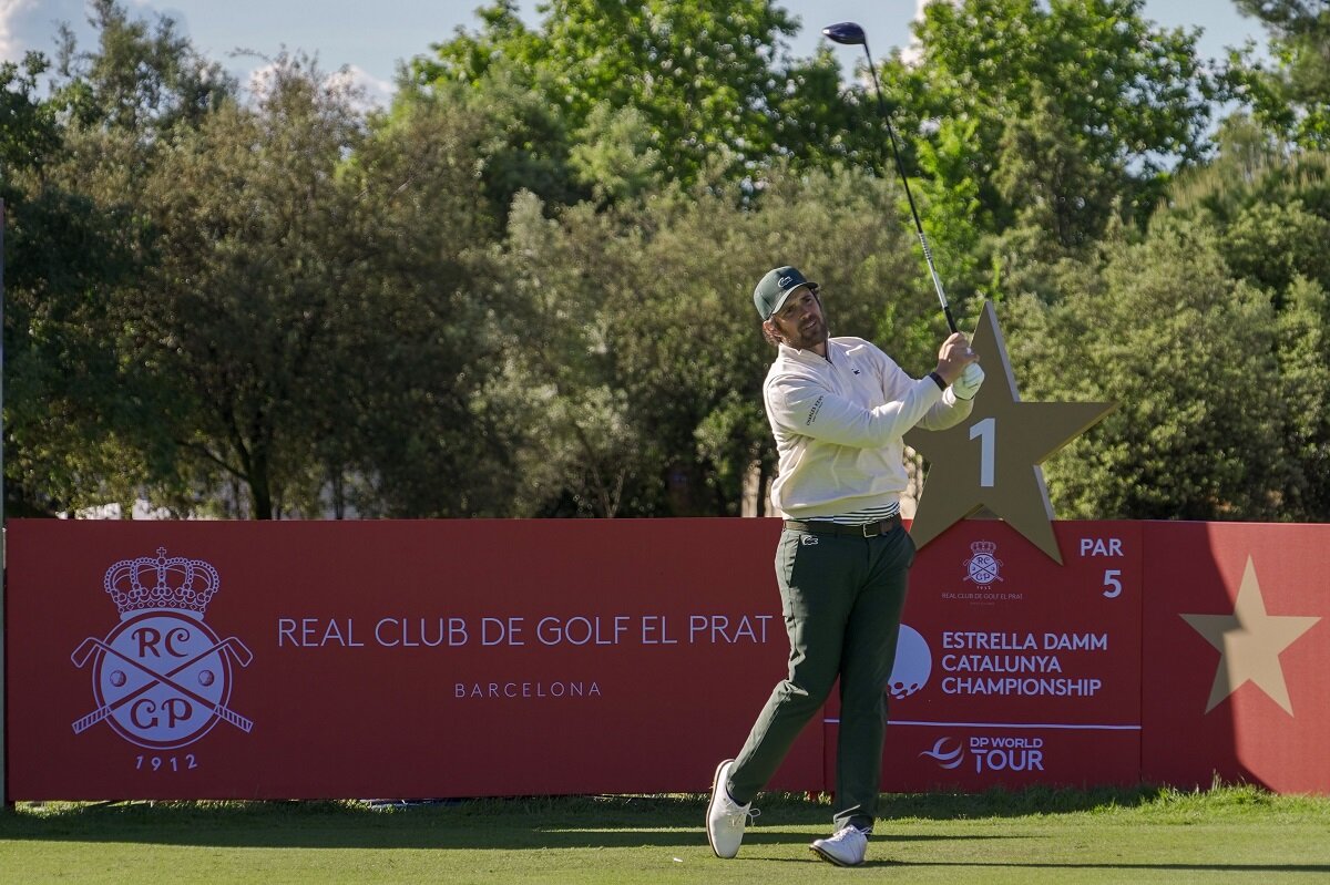 Nacho Elvira in action during the Estrella Damm Catalunya Championship pro-am (credit © Álvaro Delgado)