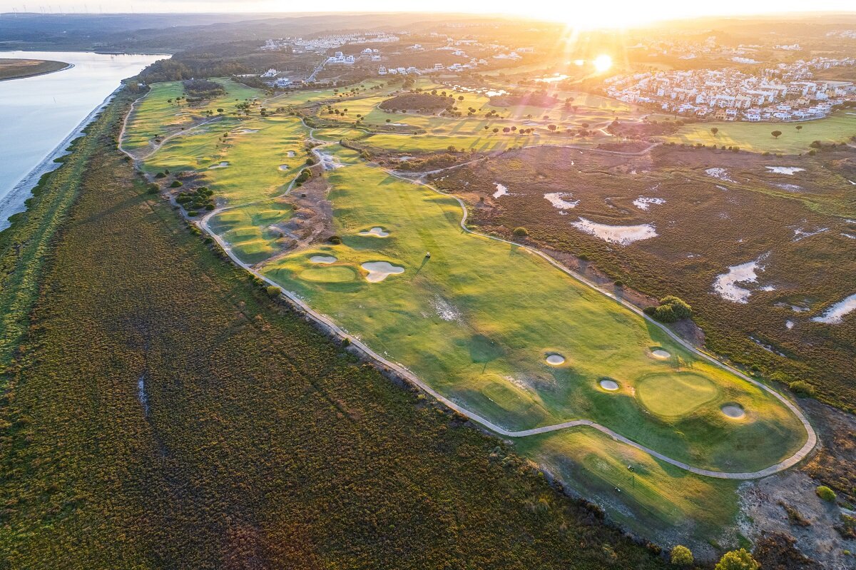 Vista aérea de Isla Canela Golf Links.