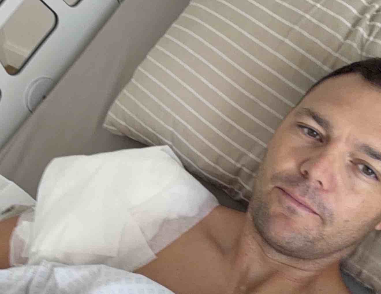 Kaymer, después de la operación. © Instagram de Kaymer.