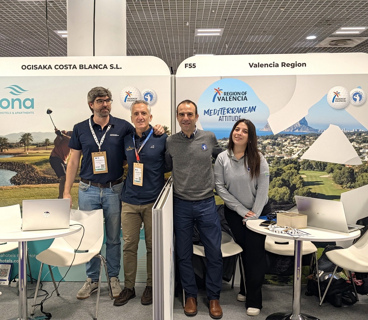El equipo de la ACGCBCV en la Internacional Golf Travel Market en Cannes. El equipo de la ACGCBCV en la Internacional Golf Travel Market en Cannes.