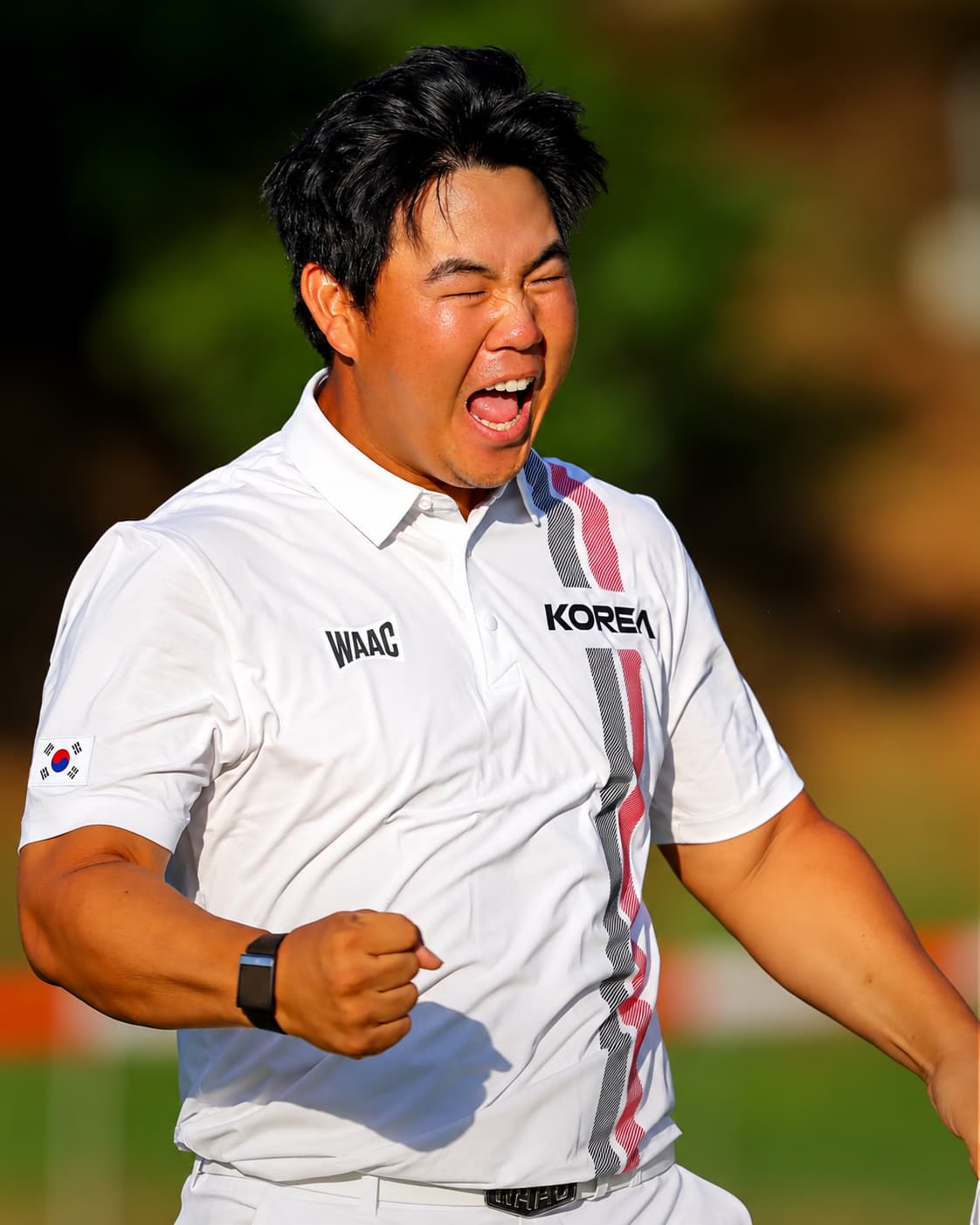 Tom Kim celebra la victoria © Asian Games Tom Kim celebra la victoria © Asian Games